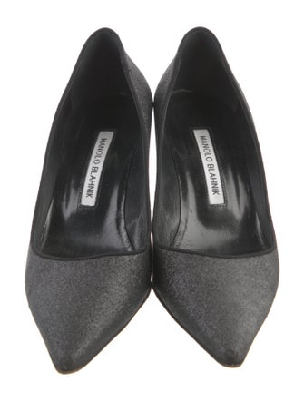 Manolo Blahnik Glitter Glitter Accents Pumps