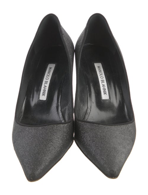 Manolo Blahnik Glitter Glitter Accents Pumps