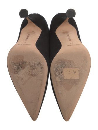 Manolo Blahnik Suede Mesh Accents Boots