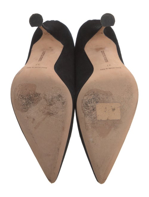 Manolo Blahnik Suede Mesh Accents Boots