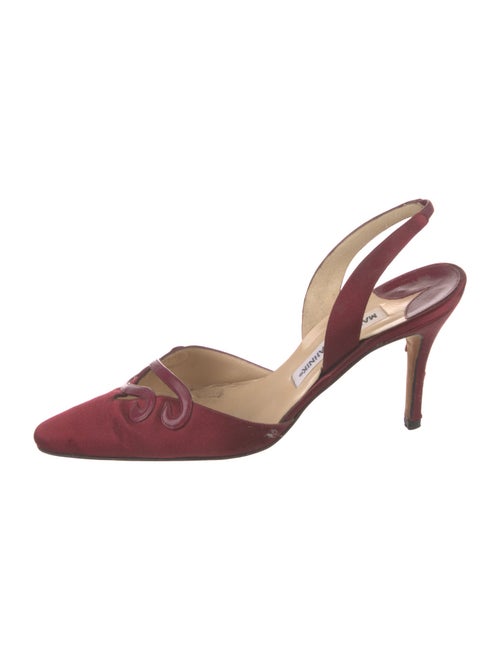 Manolo Blahnik Satin Slingback Pumps