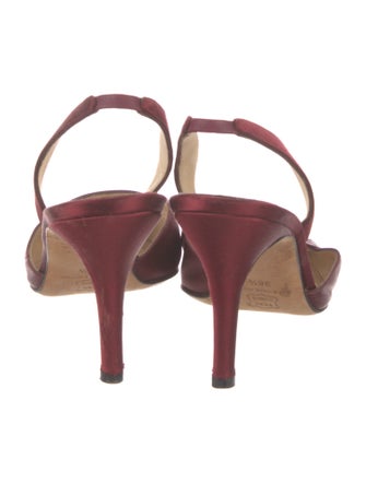Manolo Blahnik Satin Slingback Pumps