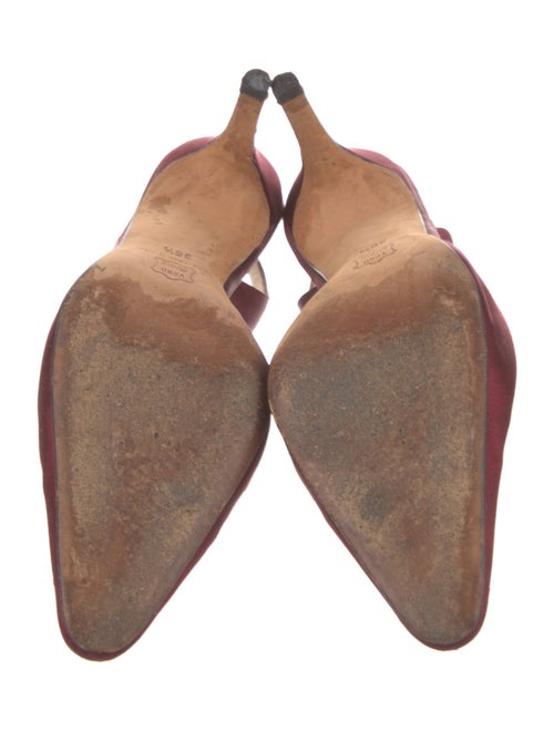 Manolo Blahnik Satin Slingback Pumps