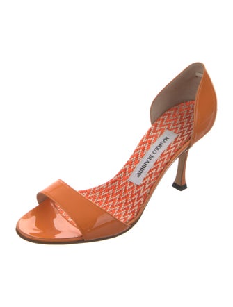 Manolo Blahnik Jadara Patent Leather Sandals