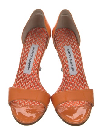 Manolo Blahnik Jadara Patent Leather Sandals