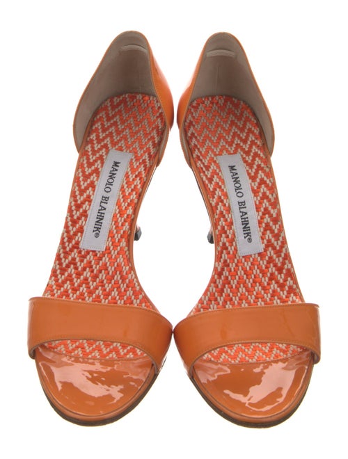 Manolo Blahnik Jadara Patent Leather Sandals