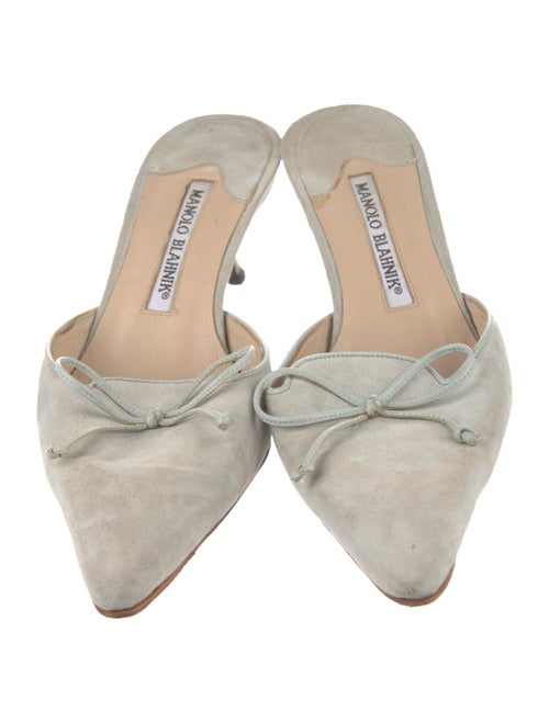 Manolo Blahnik Suede Mules