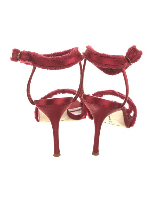 Manolo Blahnik Leather T-Strap Sandals