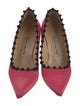 Manolo Blahnik Satin Pom-Pom Embellishments Pumps