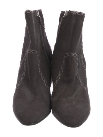 Manolo Blahnik Suede Printed Boots