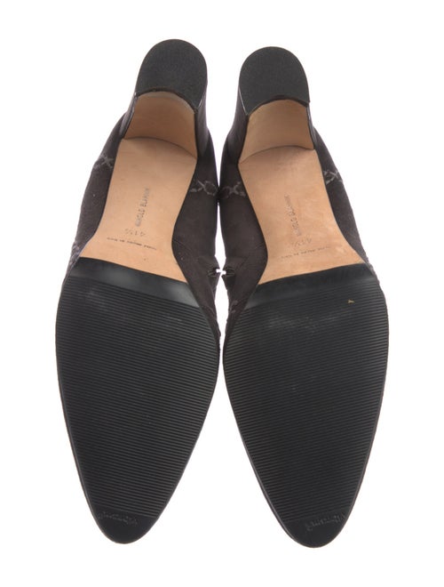 Manolo Blahnik Suede Printed Boots