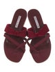 Manolo Blahnik Velvet Slides