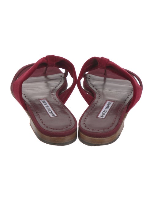 Manolo Blahnik Velvet Slides
