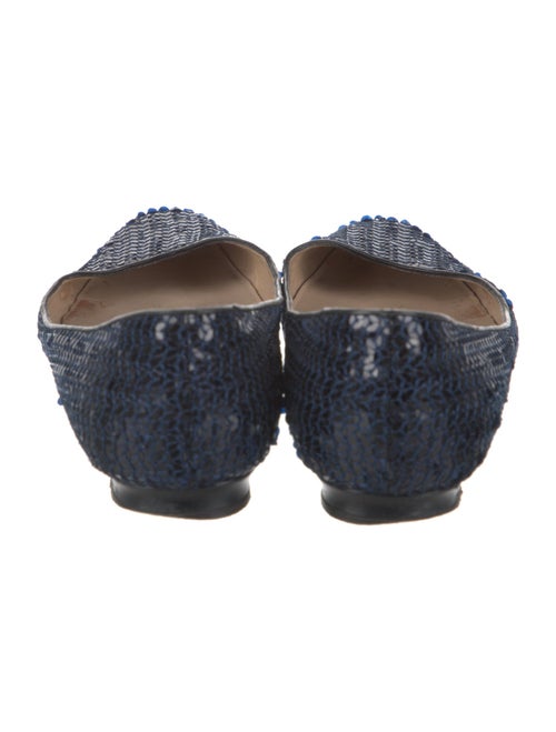 Manolo Blahnik Sequins Animal Print Ballet Flats