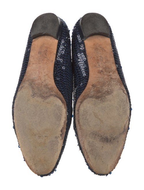 Manolo Blahnik Sequins Animal Print Ballet Flats