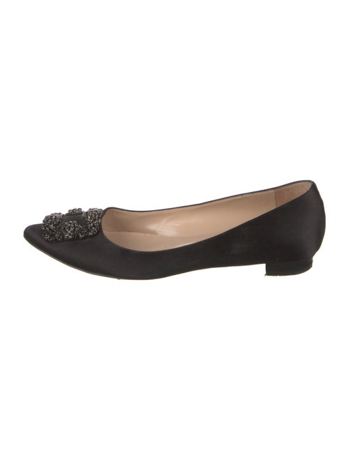 Manolo Blahnik Hangisi Satin Flats