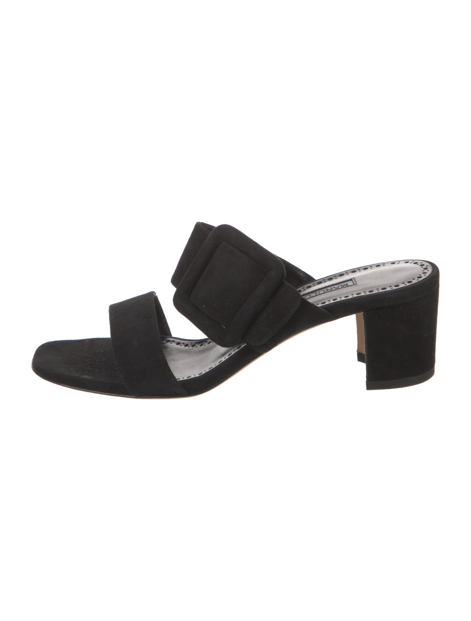 Manolo Blahnik Gable Suede Slides