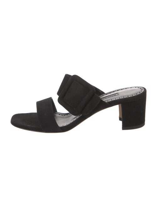 Manolo Blahnik Gable Suede Slides