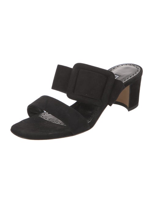 Manolo Blahnik Gable Suede Slides