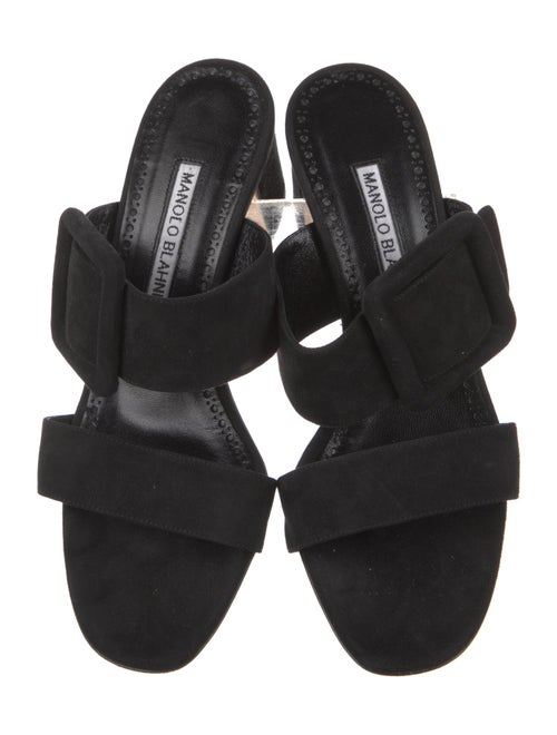 Manolo Blahnik Gable Suede Slides