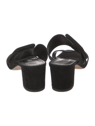 Manolo Blahnik Gable Suede Slides