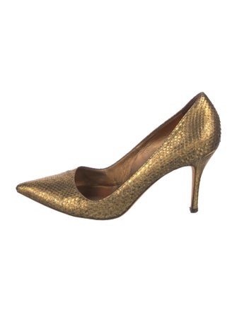 Manolo Blahnik Snakeskin Pumps