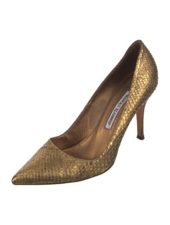 Manolo Blahnik Snakeskin Pumps