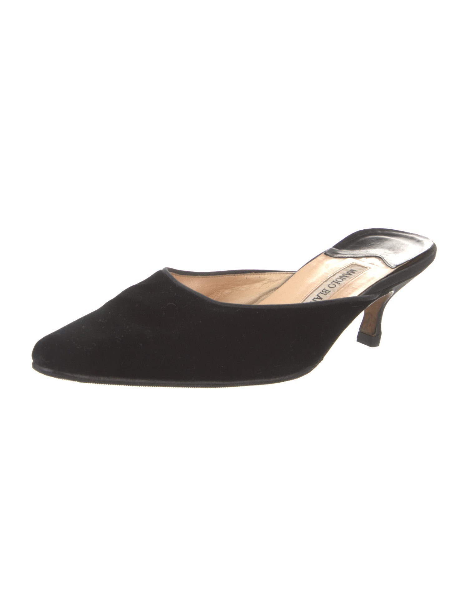 Manolo Blahnik Velvet Slides