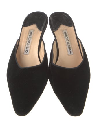 Manolo Blahnik Velvet Slides