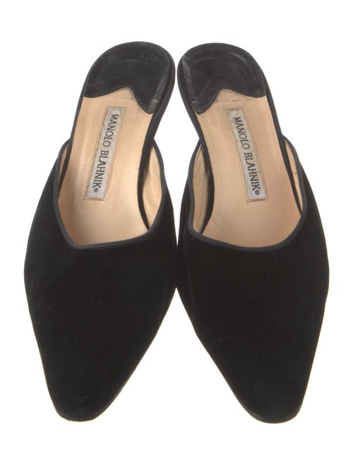 Manolo Blahnik Velvet Slides