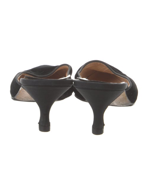 Manolo Blahnik Velvet Slides