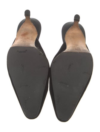 Manolo Blahnik Velvet Slides