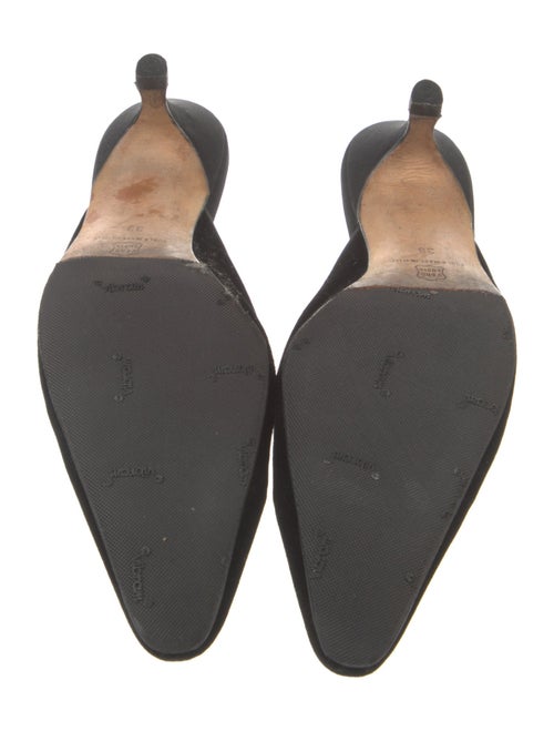 Manolo Blahnik Velvet Slides