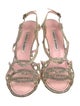 Manolo Blahnik Lizard Slingback Sandals