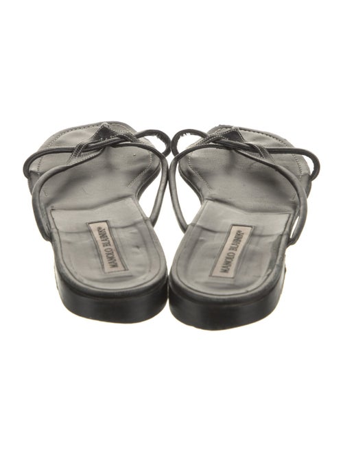 Manolo Blahnik Leather Slides