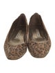 Manolo Blahnik Suede Animal Print Flats
