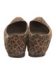 Manolo Blahnik Suede Animal Print Flats