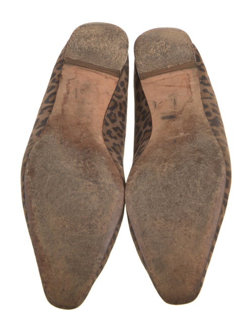 Manolo Blahnik Suede Animal Print Flats