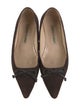 Manolo Blahnik Suede Bow Accents Flats