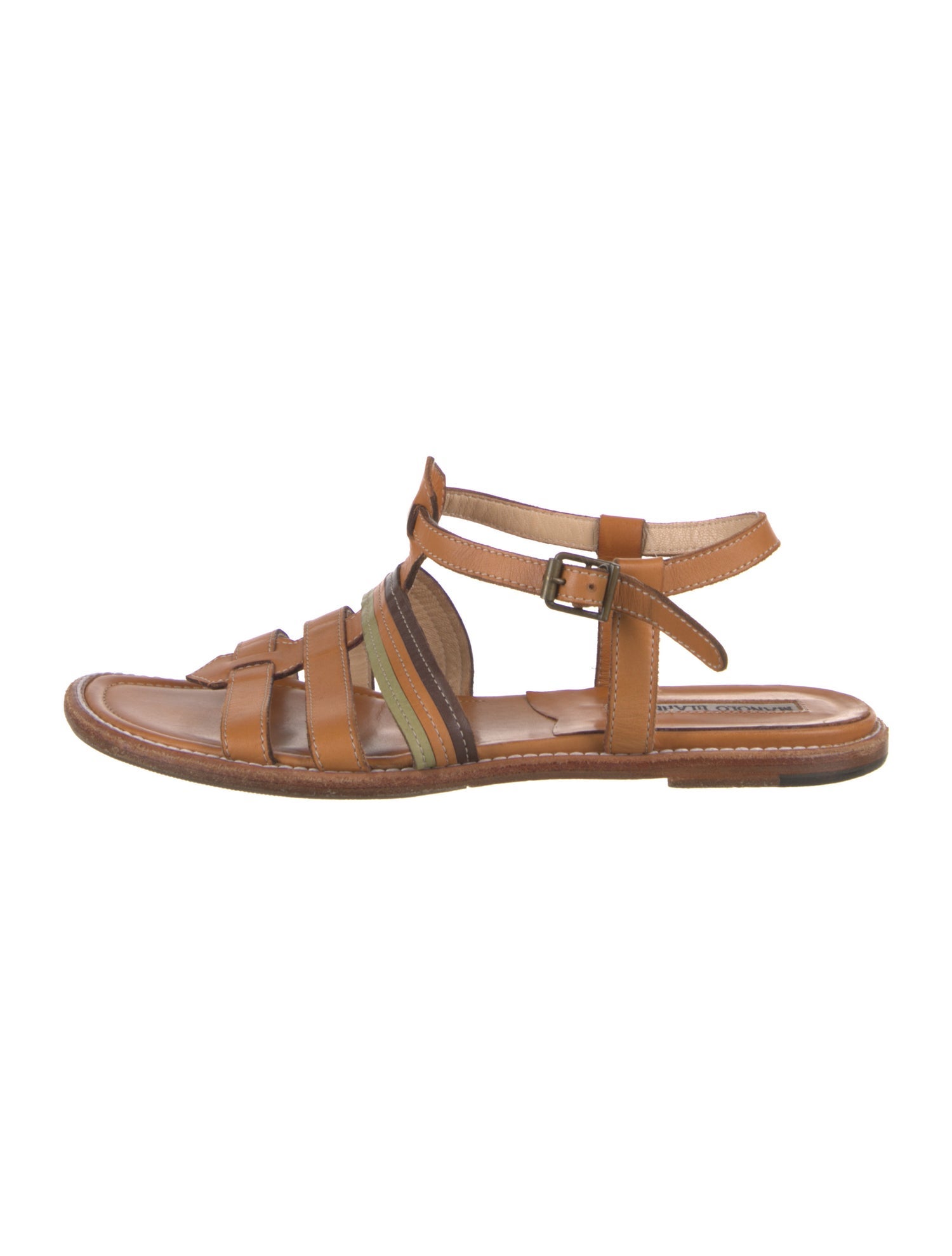 Manolo Blahnik Leather Gladiator Sandals