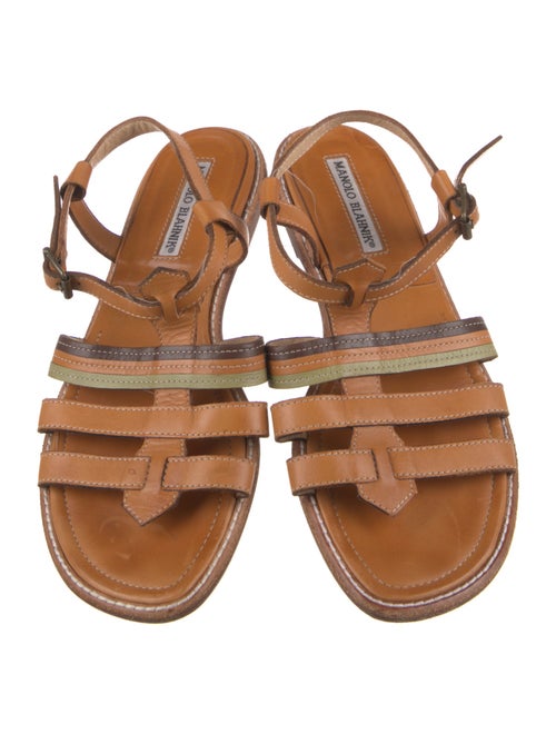 Manolo Blahnik Leather Gladiator Sandals