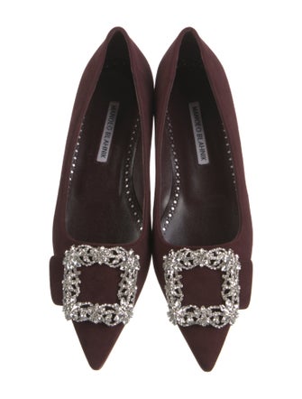 Manolo Blahnik Hangisi Satin Flats
