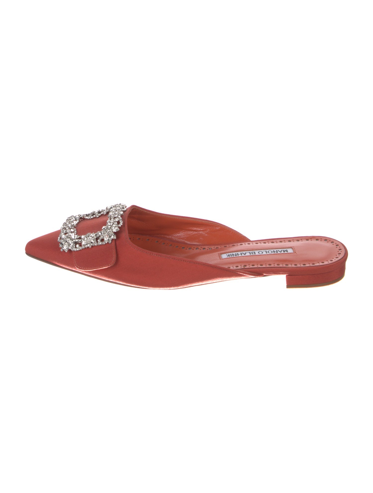 Manolo Blahnik Crystal Embellishments Mules