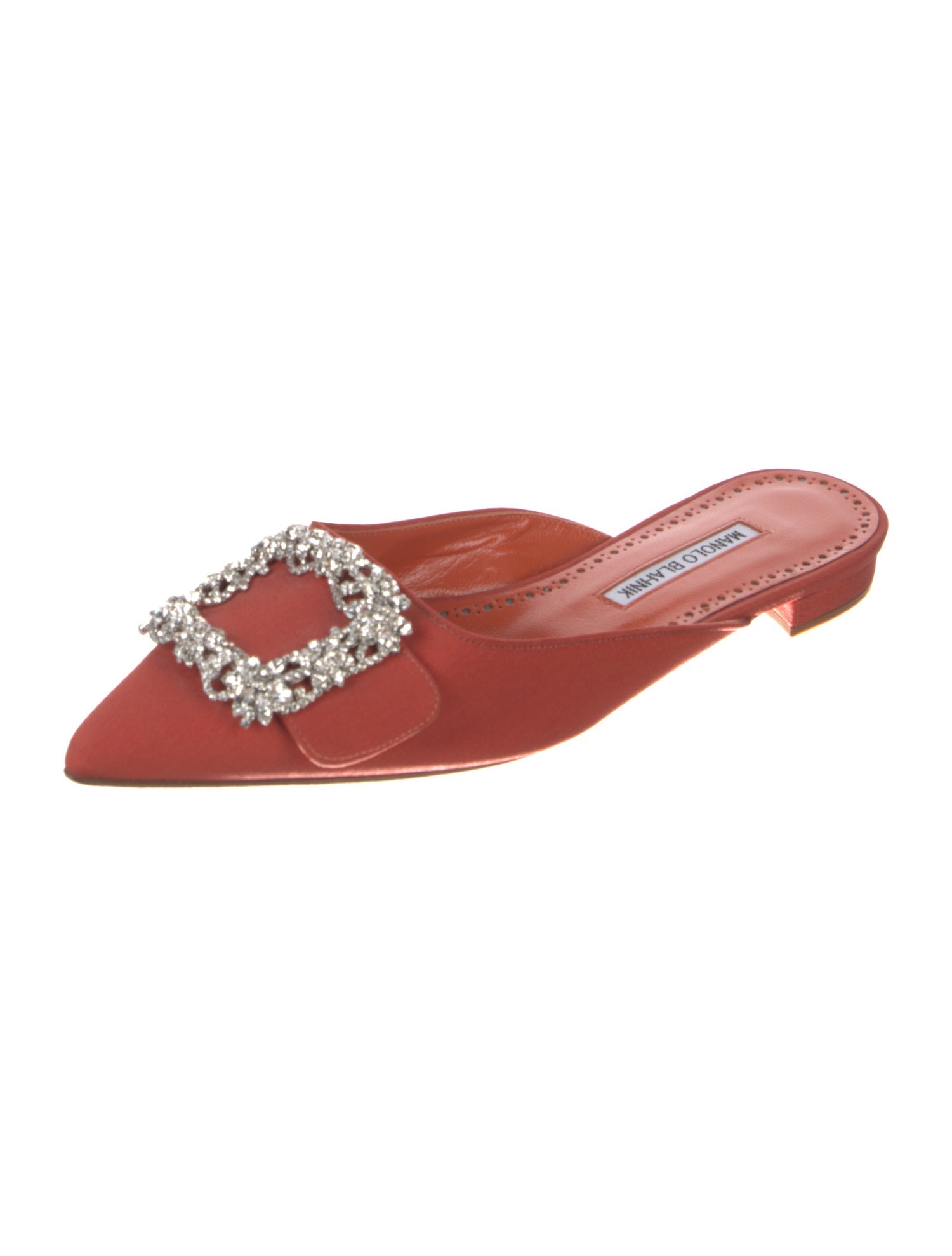 Manolo Blahnik Crystal Embellishments Mules