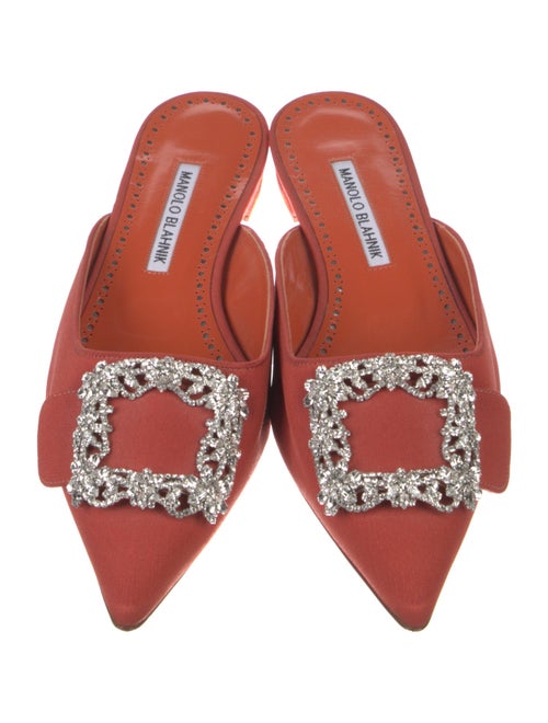 Manolo Blahnik Crystal Embellishments Mules