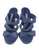 Manolo Blahnik Gyrica Leather Slides