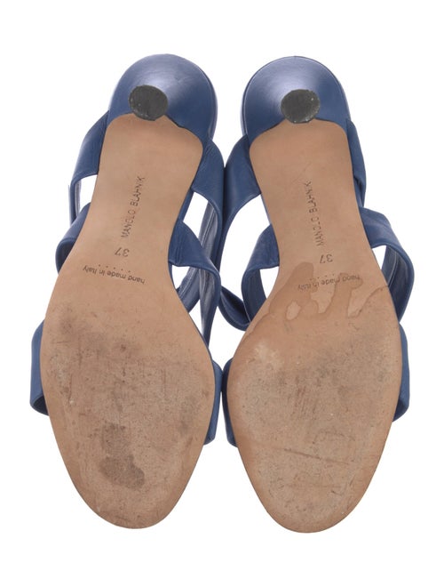 Manolo Blahnik Gyrica Leather Slides