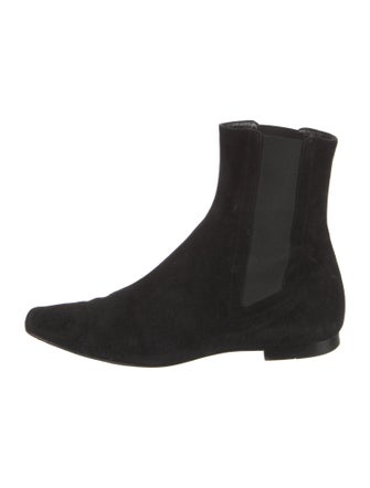Manolo Blahnik Suede Chelsea Boots