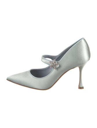 Manolo Blahnik Hamedi Satin Pumps