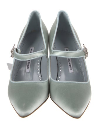 Manolo Blahnik Hamedi Satin Pumps